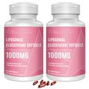 Liposomal glutathione Softgels 1500MG, redusert glutathione Supplement med vitamin C, bedre absorpsjon, ikke-GMO kraftig antioksidant for sunn aldring, Detox, immun helse,120 Softgels