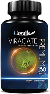Viracate Immune Defense Supplement med Monolaurin, Olive Leaf ekstrakt, Cat's Claw, & Lysine | Anti-Microbial Properties