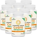 1000mg Liposomal CoQ10 Ubiquinol, 480 Vegan Softgels, høy absorpsjon Ubiquinol CoQ10 Supplement, aktiv antioksidant form av coenzym Q10 for hjertefunksjon og energiproduksjon