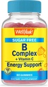 VelJa Ja Vitamin B Kompleks Sukkerfri Gummies | med vitamin C, Folic Acid | Immun og energi støtte | Strawberry Flavor | 60 greve