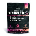 Forbedret elektrolyte pulver klistremerker (Raspberry Guava ® 20 pakker) w/ 0 Sukker + BCAA + B-vitaminer Electrolyte Supplement w Kalium sink & magnesium for Hydration - Keto elektrolytter