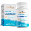Probiotika for kvinner og menn, 500 milliarder CFU, 22 Strains + organiske prebiotika, daglige probiotika for digestiv, immun, og gut helse - 90 kapsler