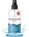 Topisk Magnesium Olje Spray – Hydrating & Fastabsorberende Magnesium Mist for kroppen, føtter og hud – Ødeløs, ikke-grå flytende Magnesium Kloride Spray for kvinner, menn og barn – 2 fl oz