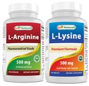 Beste Naturals L-Arginine 500 mg & L-Lysine 500 mg