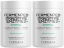 Codeage Fermented Digestive Enzymes Supplement 3-måneders forsyning - 14 Digestive Enzymer, Probiotika, Prebiotika, Fermented Botanicals, Plant-baserte Multi Pancreatic Enzymer - 1 Kapsel om dagen - 2-Pack
