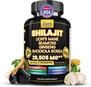 Shilajit og Sea Moss Combo Pure Shilajit for menn og kvinner Himalayan Shilajit Capsules Ekstra styrke med Lions Mane, Rhodiola Rosea, Ashwagandha, Cordyceps, Ginseng Plus Turmeric