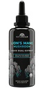 Naturalm Lion's Mane Mushroom Væske Tinktur Supplement - Fokus, Minne & Hjerne Helse, Vegansk, Ikke-GMO - Økologiske fruktstoffer, 1 måneds forsyning