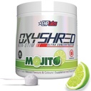 EHP Labs OxyShred Non stimulant Pre Workout pulver - Stim gratis pre trening, koffein gratis preworkout for menn og kvinner - ikke stimulerende preworkout - sukkerfri energi pulver - Mojito, 60 Services