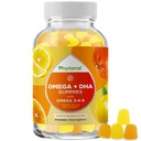 DHA Omega 3 Gummies for voksne - Delicious Flaksfrø for hjernen Omega 3 6 9 Supplement for inflammasjon, energi og insulin - Vegetarisk essensielle fettsyresupplement for immunstøtte - 60 Teller