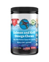 Wild Alaskan Salmon Krill Olje Chews for hunder - 120 myk behandlinger - Omega 3 6 9 Fisk Supplement EPA, DHA for kløefri hud Coat Joints - Allergi Relief - Reduser hårskjæring - laget i USA