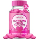 Hormon Balance For Kvinner Gummier + PMS Relief Supplement - støtter Mood Swings, Klar hud, Redusert Kramper og Bloating - Hormonal PMS Gummies PCOS Vitamin med Cranberry, Dong Quai (60 Gummies)