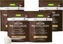 Igenus Vegan Collagen Peptid pulver, Forbedret med Glycine, Proline & Hydroxyproline & Cofactor Vitamin C, Ikke GMO, Komplett Vegetarisk Plant Basert Collagen pulver Booster, 4 x 35 Serveringer