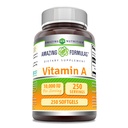 Amazing Formler Vitamin A 10000 IU Supplement | som Retinyl Palmitat | 3000 Mcg | Softgels | Non-GMO | Glutenfri | Laget i USA (1 Pack, 250 greve)