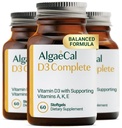 ALGAECAL 4-i-1 vitamin D3 K2 Komplett - ADK vitamin Supplement, forbedret immunstøtte og bein helse med D3 K2, A, & E - hele kroppens velvære og bein styrke, 60 Easy-Swallow Softgels