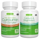 Algae Kalsium & Magnesium Complex + høy absorpsjon Curcumin C3 Complex, Vegan Bundle for Bein, Joints & Recovery fra trening, av Igennus