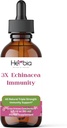 3X Echinacea immunitet ekstra sterk konsentrert organisk Echinacea blanding med Angustifolia og Purpurea rot, urt og blomst for immunstøtte, flytende alkoholekstrakt, 2 Fluid oz (60 ml)