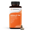 LifeSeasons Relieve-R PM - Eases Natt-Aches & Discomfort - Avslappende muskler - beroliger nervesystemet - støtter naturlige søvnsykluser og ikke-habit-forming - 46 kapsler
