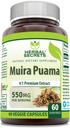 Herbal hemmeligheter Muira Puama 4:1 Ekstrakt Supplement | 550 Mg | 60 Veggie kapsler | Ikke-GMO | Glutenfri | Laget i USA