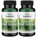 Swanson Spinat Leaf Extract - Herbal Supplement Fremme generell helse - Grønn Mat Formel m / Benefial Tylakoider & Klorofyll - (60 Veggie Capsules, 650mg Hver) (2 Pack)