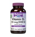 Blåbonnet ernæring vitamin D3 5000 IU Grønnsaker Capsule, Hjelpemidler i muskel og skjelettvekst, Kolekalciferol fra Lanolin, D3, Ikke GMO, Glutenfri, Soya Gratis, Melkfri, Kosher, 60 greve