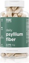 Daglig Psyllium Husk Fiber Supplement av ren for menn og ren for henne Digestiv regelmessighet & Gut helse støtte | Oppløselig fiber pulver, 2,175mg Per servering | 150 kapsler