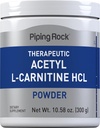 Piping Rock Acetyl L-karnitin pulver | 300g | Alcar HCL Supplement | Ikke-GMO, Glutenfri