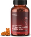 Nutriissa - Apple Cider Vinegar + Svart Seed Oil + eldre Berry + Manuka Honning Gummies - Kaldpresset Cumin Seed Nigella Sativa - EPEB sertifisert for renhet og styrke – 60 Orange Flavored Gummies