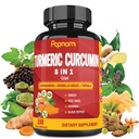 Turmeric Curcumin Capsules - med Ashwagandha, Boswellia, Triphala, Ginger, Holy Basil, Moringa og Black Pepper - 150 piller 5 måneders forsyning