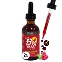 Bricker Labs B-12 Blast flytende vitamin B12 og Folic Acid Supplement, støtte energi produksjon, store tasting flytende vitamin B12 kosttilskudd i naturlig bringebær flavor, 2 fl oz flaske