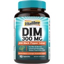 DIM Supplement for kvinner og menn, østrogenmetabolisme, hormonbalanse og menopause støtte, DIM 300 mg med svart pepper ekstrakt, høy absorpsjon, 90 kapsler