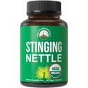 USDA Økologisk Stinging Nettle Vegan kapsler laget med Stinging Nettle Leaf pulver for prostata, hårvekst, allergi. Bedre enn rot eller frøekstrakt. Plantebaserte urter kosttilskudd tabletter, 60 piller