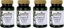 Swanson Vitamin D-kompleks med vitaminer D2 & D3 - Komplett Sunshine Vitaminkompleks for bein, tann- og immunhelse - vitaminsupplement ( 50 mg, 60 Veggie Kapsler ) 4 Pakke