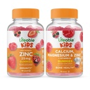 Livbar Sink 25 mg Kids + Kalsium Magnesium & Sink Kids, Gummier Bundle - God Tasting, Vitamin Supplement, Glutenfri, GMO Gratis, Chewable Gummy