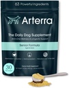 Senior Dog Powder Supplement & Food Topper – 63 Ingredienser for felles, Gut, immun- og hjernehelse – Daglig Longevity Multivitamin med glukosamin, probiotika og fiskeolje | 30 Scoops