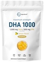 Omega 3 Fish Oil DHA Supplements 1000mg med EPA 500mg, 200 Softgels - Lemon Flavored, Burpless (Enteric Coated) | Deep Sea fersk fisk, Wild Fanget fra norske vann | Mercury Gratis