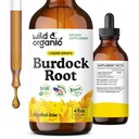 Wild & Organic Burdock Root Tinktur - flytende kosttilskudd for antioksidant, Detox, Digestiv support - Burdock Root Urt Drops - Vegansk, Sukker & alkohol-fri - 4 fl oz