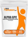 BulkSupplements.com Alpha GPC pulver - Choline Supplements, Alpha GPC 300mg - Unflavored & Glutenfri, 600mg per servering, 250g (8,8 oz) (Pack of 1)
