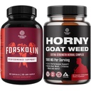 Bundle av ren forskolin ekstrakt kosttilskudd for forbedret energi for voksne-plantbaserte energi kosttilskudd og horny goat weed ekstrahere kompleks for forbedret energi og utholdenhet