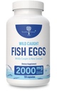 Wild Fanget fisk egg 2.000mg - Omega 3 Supplement for øye, hjerne helse, støtter immunitet, bein og tenner, Mood Support med Omega 3-6-9 Fish Egg Capsules