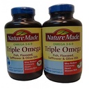 Naturlaget Trippel Omega 3 6 9 - Fisk, Flaksfrø, Saflower & Olive Olier - 2 flasker, 180 Softgels Hver