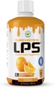 LPS flytende kollagen & Whey Protein Supplement - sukker-fri, Dye-fri, ikke-GMO drikke - Hydrolysert kollagen & Whey Peptider fremmer sunn hud og hår for menn og kvinner, oransje, 32 fl oz