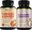Naturens Base Turmeric & Ginger 120 ct + Glucosamine Chondroitin 90 ct