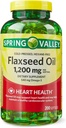 LLK Flaksfrø Olje Softgels Diett Supplement, 1200 mg, 200 greve