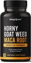 Natgrown Horny Goat Weed og Maca Root Extract Supplement for menn og kvinner (Epimedium Extract, Hornygoatweed) Vegan Capsules -120 Ct