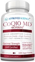 Godkjent vitenskap® CoQ10 MD - Ekstra styrke 300mg ren coQ10 med BioPerine® for raskere absorpsjon - Optimal støtte – 60 Vegankapsler