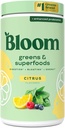 Bloom Ernæring Superfood Grønn pulver, Digestive Enzymer med probiotika og prebiotika, Gut Helse, Bloating Relief for kvinner, Klorella, Grønn Juice Blande med Beet Root pulver, 60 SVG, Citrus