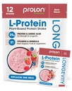 Prolon Longevity Plante Basert Protein pulver | Muskelsyntese & Reparasjon, Sunn aldring, Økt ytelse | Vitaminer, Glutenfri, Aminosyrer, Antioksidanter | 25g protein | Berry, 12 pakker
