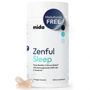 Mida Health® Zenful Sleep 6-i-1 Naturlig søvnhjelp for voksne uten melatonin | Deep Sleep Supplement with Ashwagandha KSM-66® og Venetron® | støtter Cortisol Balance | 90 Kapsler