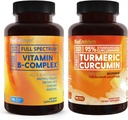BioEmblem Turmeric Curcumin Supplement med BioPerine og vitamin B-Complex