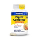 Enzymedica, Digest Complete + Probiotika, Gentle Digestive Enzymer med 400 millioner CFU aktive kulturer per kapsel, 30 kapsler